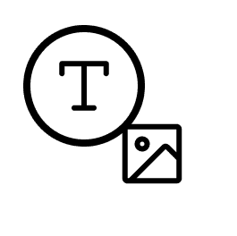 icon text to image